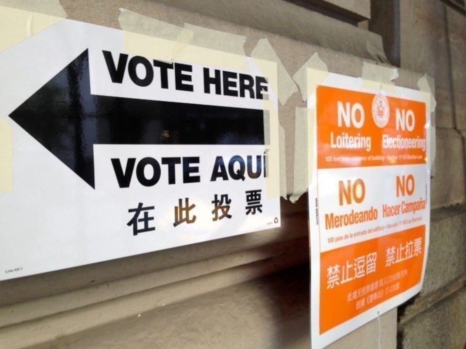 Election Day signs in New York City 11/4/14