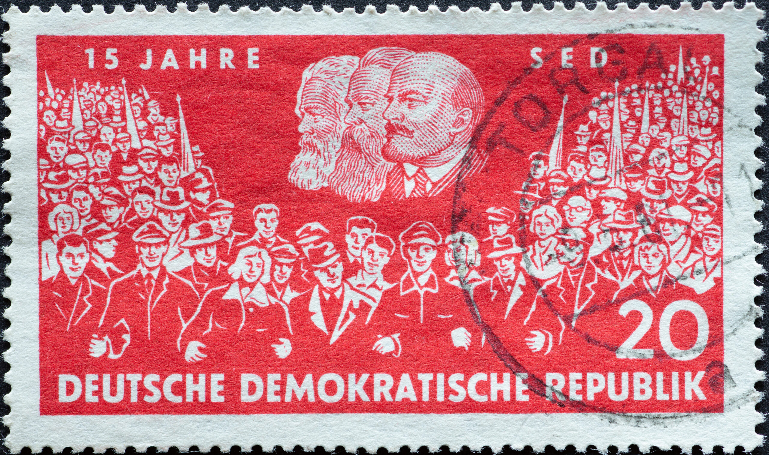 GERMANY, DDR – CIRCA 1961 : a postage stamp from Germany, GDR sh